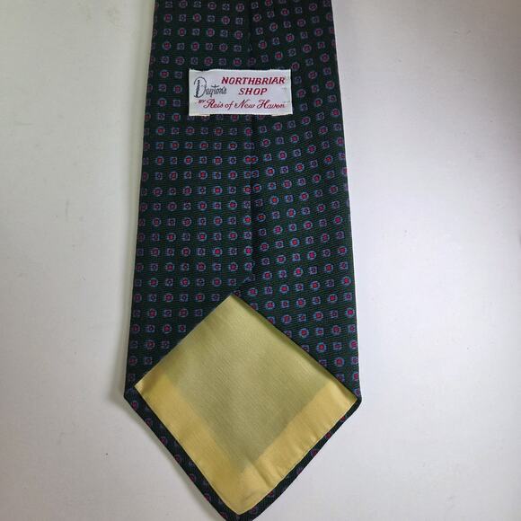 Vintage Reis Green Repp Stripe Tie for Dayton’s Northbriar Shop 4"x56.5" - Picture 4 of 10